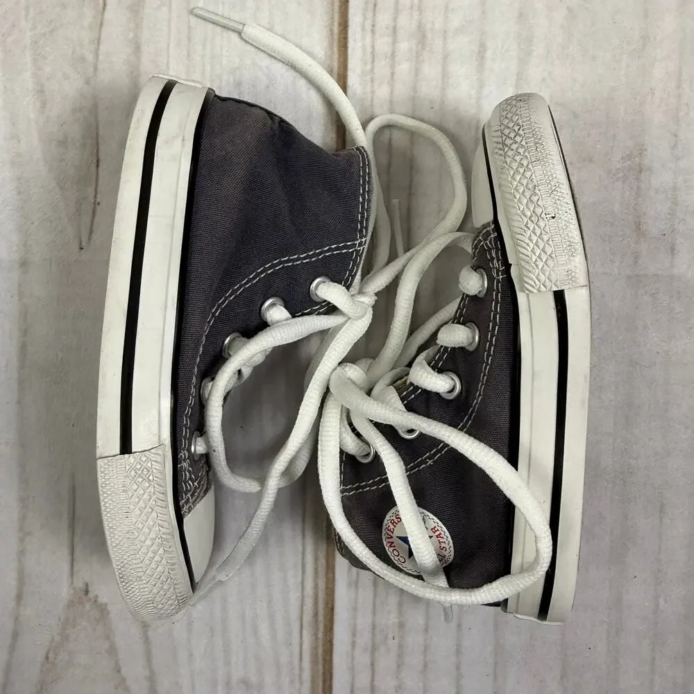 Converse All Star Chuck Taylor High Top Toddler Shoes Gray White Size 7C‎
